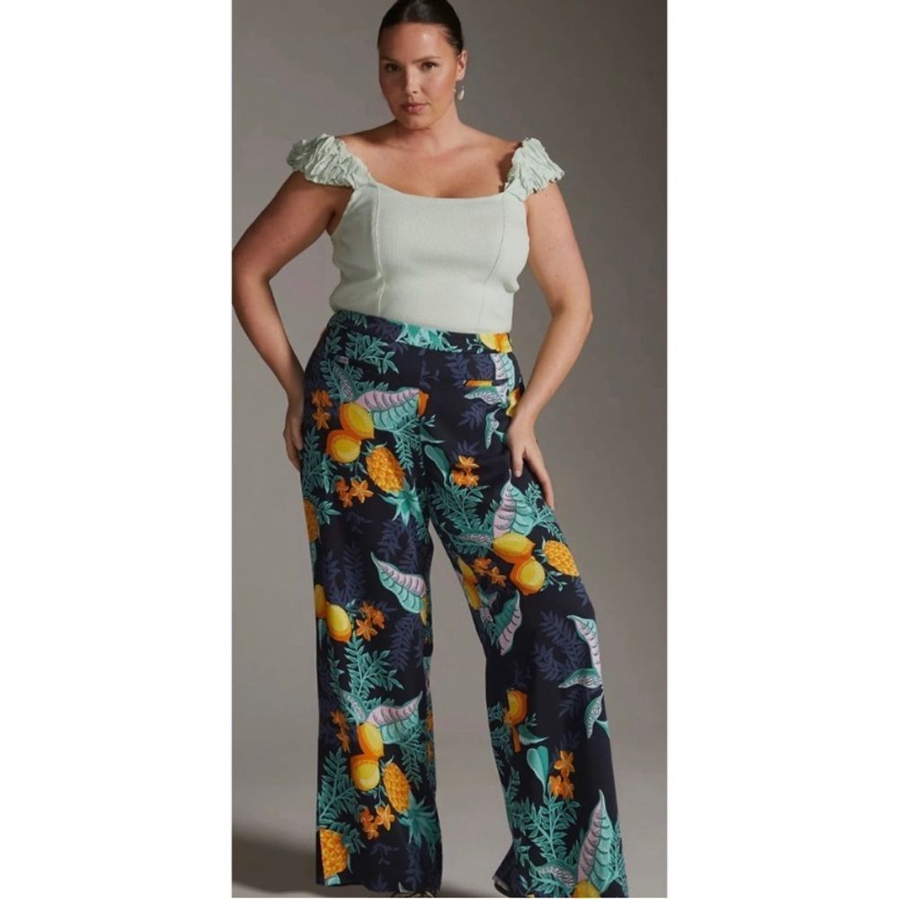 Maeve Multicolor Floral Wide Leg Pants